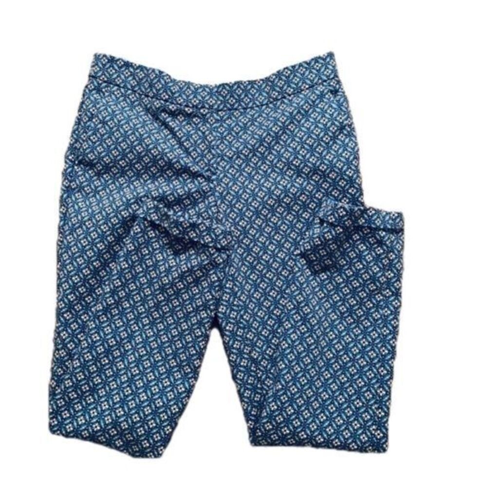 Dahlia Collection Cropped Pant -2 blue multi print